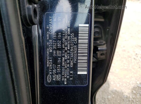 KMHCT4AE8HU372255 2017 HYUNDAI ACCENT Black Շարժիչի բաժամունքի տեսք