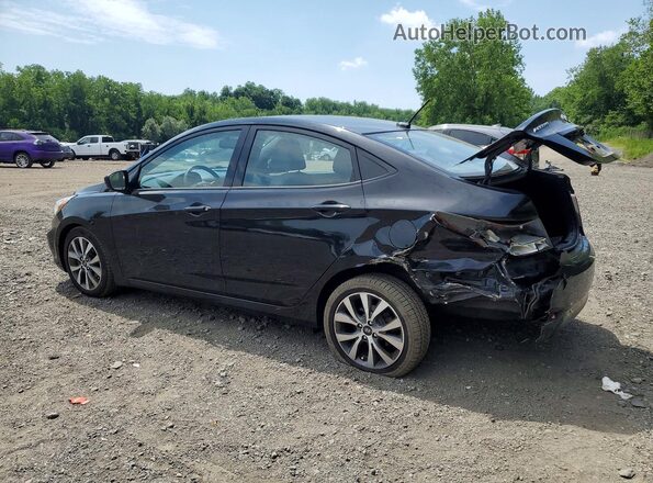 KMHCT4AE8HU372255 2017 HYUNDAI ACCENT Black Հետևի ձախ