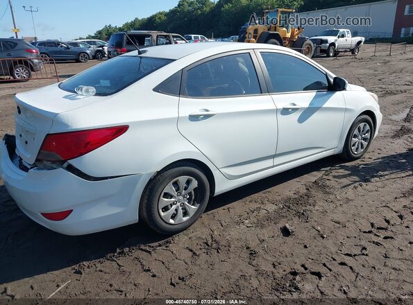 KMHCT4AE9GU009851 2016 HYUNDAI ACCENT Белый Задняя правая четверть