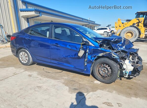 KMHCT4AE9GU014046 2016 HYUNDAI ACCENT Blue Delantero derecho