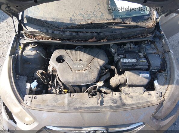 KMHCT4AE9GU041540 2016 HYUNDAI ACCENT Gray Widok z tyłu