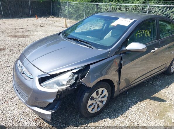 KMHCT4AE9GU107133 2016 HYUNDAI ACCENT Gray Դիմացի տեսք