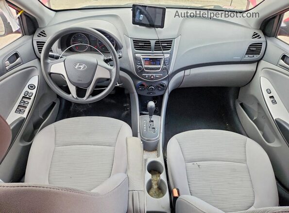 KMHCT4AE9GU981353 2016 HYUNDAI ACCENT Red Առջևի վահանակի տեսք