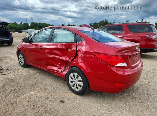KMHCT4AE9GU981353 2016 HYUNDAI ACCENT Red Հետևի ձախ