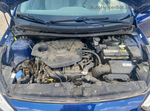 KMHCT4AE9HU169181 2017 HYUNDAI ACCENT Синий Вид задней части салона