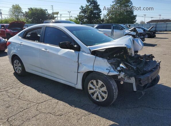 KMHCT4AE9HU363791 2017 HYUNDAI ACCENT Белый Передняя правая четверть