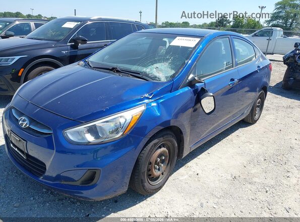 KMHCT4AEXGU012273 2016 HYUNDAI ACCENT Blue Vista tres cuartos delantera izquierda