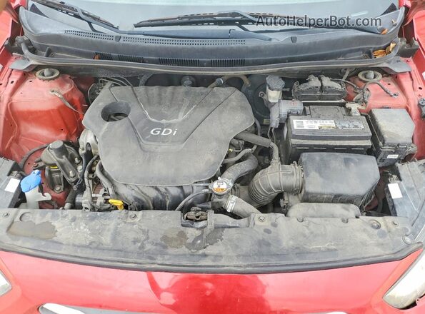KMHCT4AEXGU073753 2016 HYUNDAI ACCENT Красный Вид задней части салона