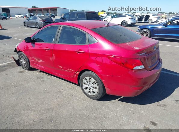 KMHCT4AEXGU112020 2016 HYUNDAI ACCENT Red Задня ліва чверть