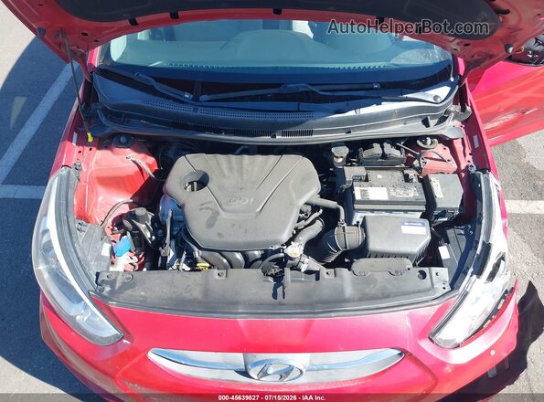 KMHCT4AEXGU112020 2016 HYUNDAI ACCENT Red Вид ззаду