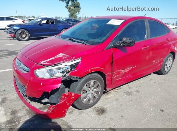 KMHCT4AEXGU112020 2016 HYUNDAI ACCENT Red Вид спереду