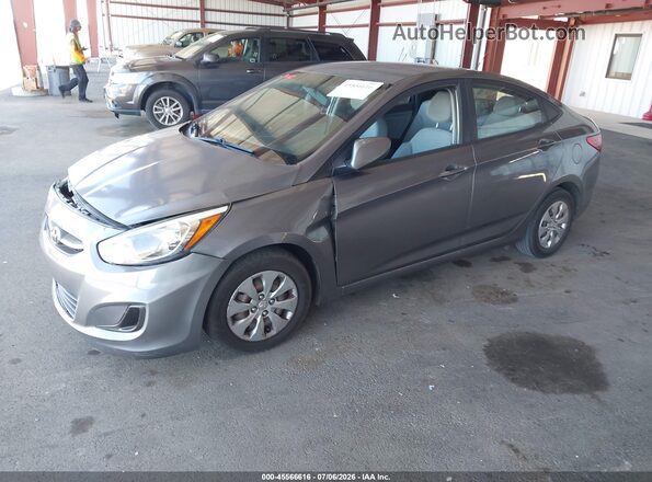 KMHCT4AEXHU180982 2017 HYUNDAI ACCENT Gray Առջևի ձախ երեք քառորդ տեսարան