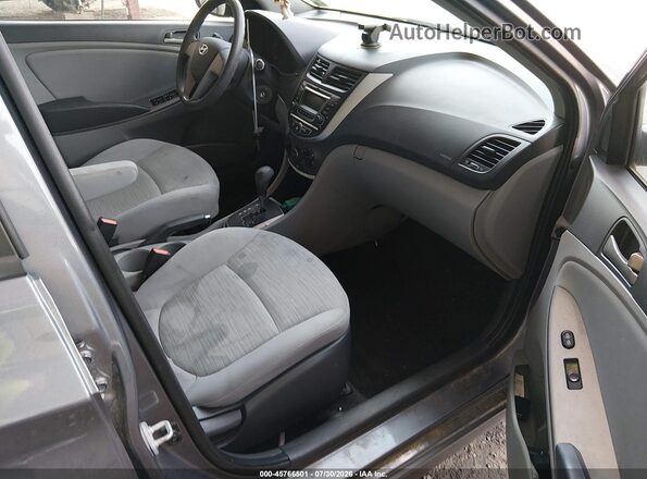 KMHCT4AEXHU264820 2017 HYUNDAI ACCENT Gray Вид салону спереду
