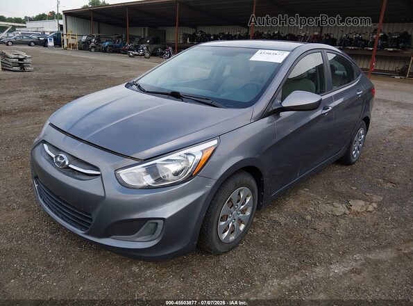 KMHCT4AEXHU282069 2017 HYUNDAI ACCENT Gray წინა მარცხენა ხედი სამი მეოთხედიდან