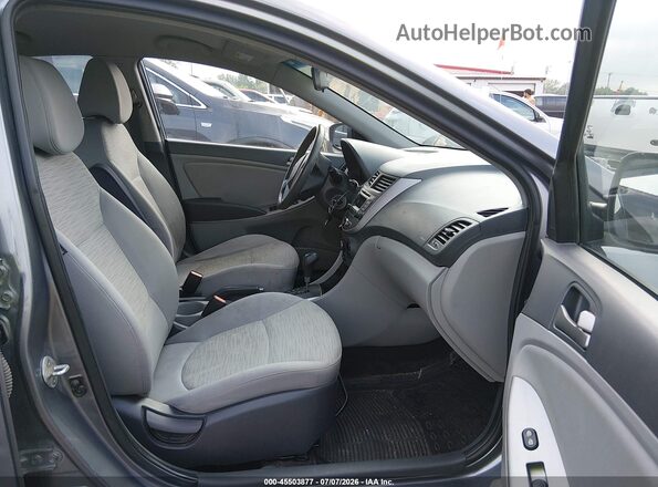 KMHCT4AEXHU282069 2017 HYUNDAI ACCENT Gray წინა სალონის ხედი