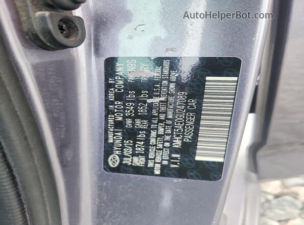 KMHCT5AE0GU247089 2016 HYUNDAI ACCENT Gray Engine compartment view