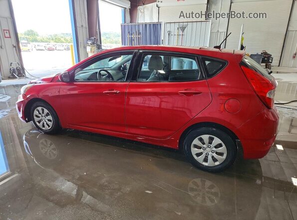 KMHCT5AE1GU258568 2016 HYUNDAI ACCENT Red უკანა მარცხენა
