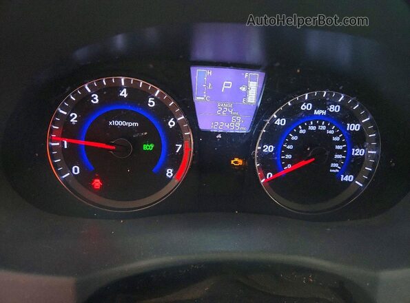 KMHCT5AE1GU258568 2016 HYUNDAI ACCENT Red ხელსაწყოთა პანელის ხედი