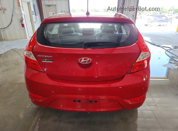 KMHCT5AE1GU258568 2016 HYUNDAI ACCENT Red უკანა ხედი