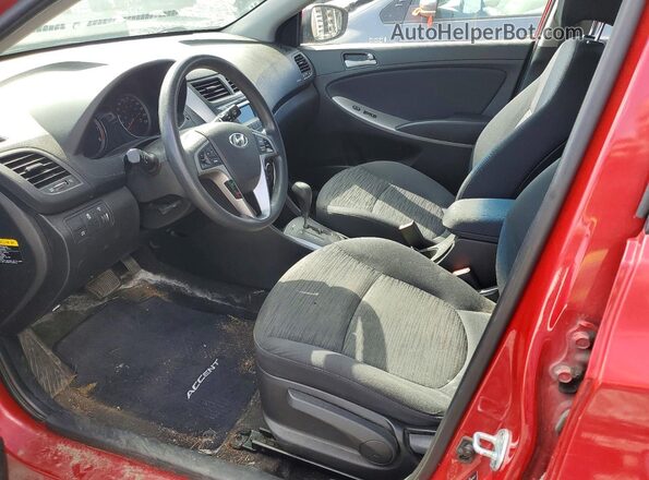 KMHCT5AE1GU290940 2016 HYUNDAI ACCENT Red Front interior view