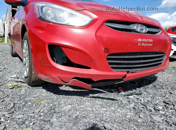 KMHCT5AE1GU290940 2016 HYUNDAI ACCENT Red Engine compartment view