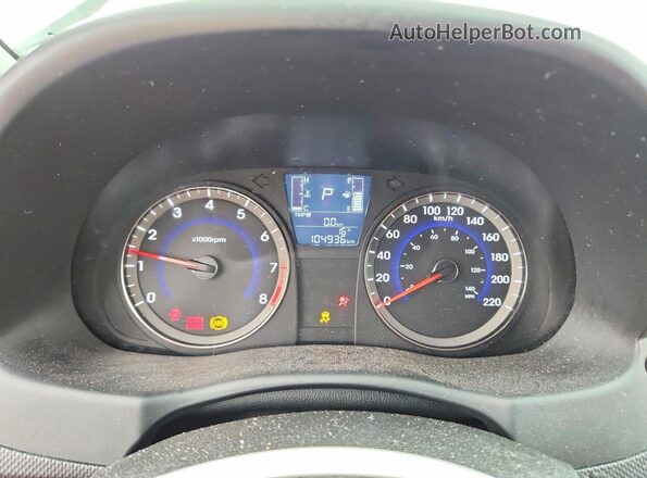 KMHCT5AE1GU292400 2016 HYUNDAI ACCENT White Вид щитка приладів