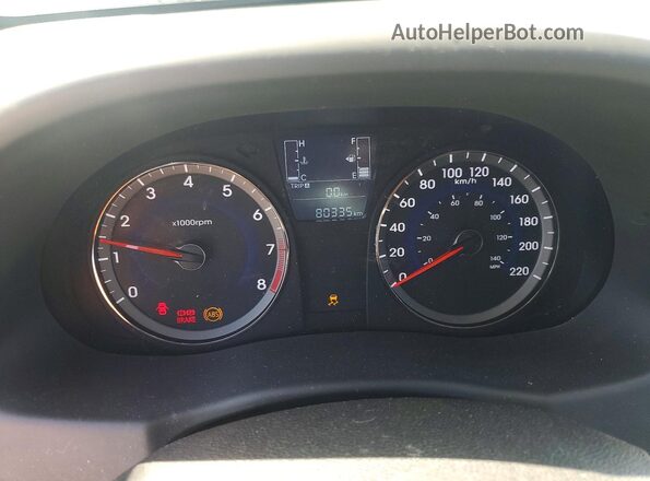 KMHCT5AE1HU353004 2017 HYUNDAI ACCENT Белый Вид щитка приборов