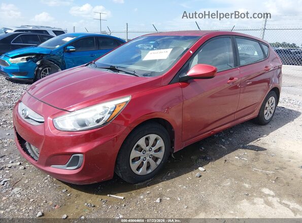 KMHCT5AE1HU362947 2017 HYUNDAI ACCENT Red წინა მარცხენა ხედი სამი მეოთხედიდან