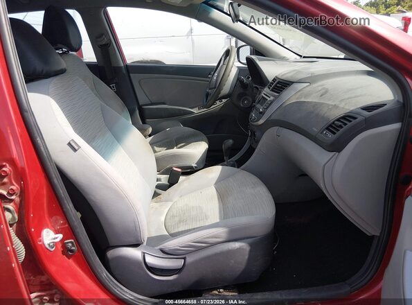 KMHCT5AE1HU362947 2017 HYUNDAI ACCENT Red წინა სალონის ხედი