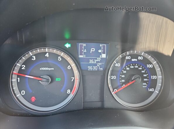 KMHCT5AE2GU255484 2016 HYUNDAI ACCENT Gray Սարքավորումների վահանակի տեսք