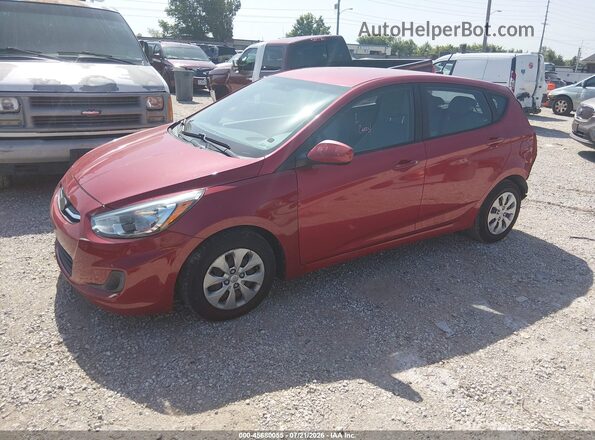 KMHCT5AE3HU325348 2017 HYUNDAI ACCENT Red Առջևի ձախ երեք քառորդ տեսարան