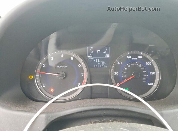 KMHCT5AE4GU255552 2016 HYUNDAI ACCENT Blue Instrument cluster view