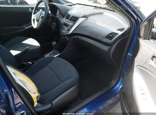KMHCT5AE4GU262517 2016 HYUNDAI ACCENT Blue Вид салону спереду