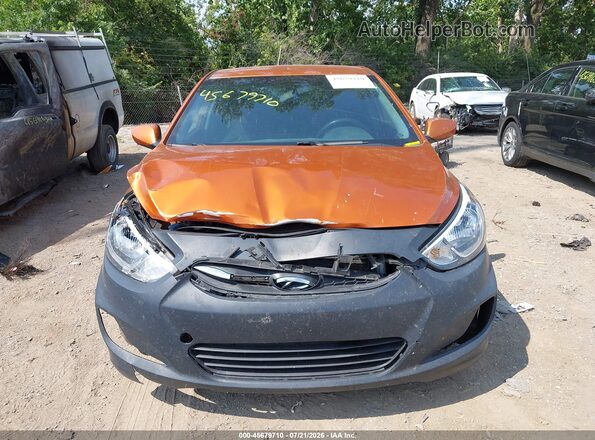 KMHCT5AE6GU244276 2016 HYUNDAI ACCENT Orange Front view