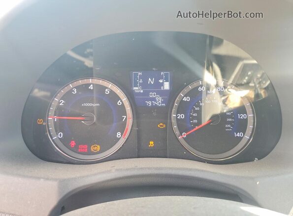 KMHCT5AE6GU252782 2016 HYUNDAI ACCENT White Widok zestawu wskaźników