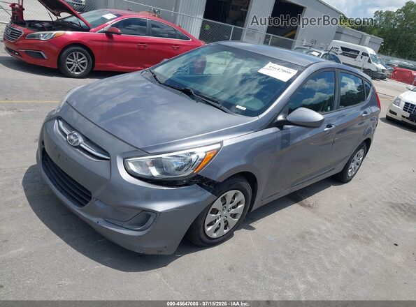 KMHCT5AE6HU338210 2017 HYUNDAI ACCENT Gray წინა მარცხენა ხედი სამი მეოთხედიდან