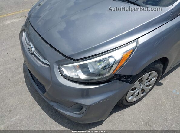 KMHCT5AE6HU338210 2017 HYUNDAI ACCENT Gray წინა ხედი