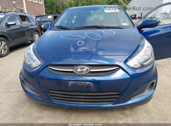 KMHCT5AE7GU244299 2016 HYUNDAI ACCENT Blue Դիմացի տեսք