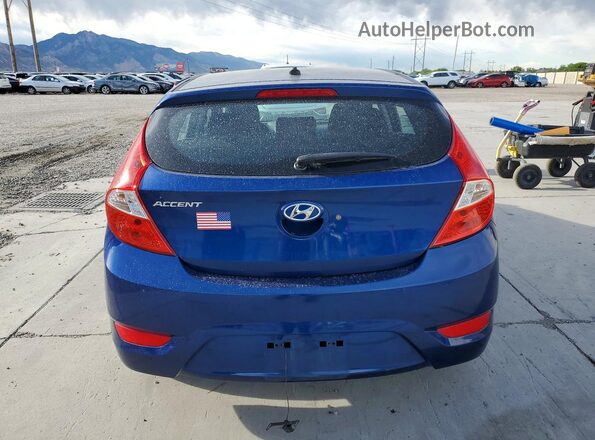KMHCT5AE7GU280512 2016 HYUNDAI ACCENT Blue უკანა ხედი