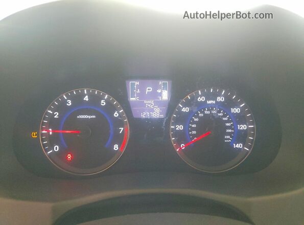 KMHCT5AE7HU319682 2017 HYUNDAI ACCENT White Instrument cluster view