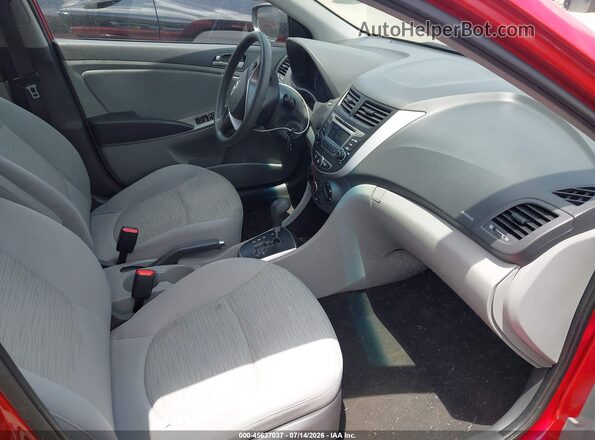 KMHCT5AE7HU357753 2017 HYUNDAI ACCENT Burgundy წინა სალონის ხედი
