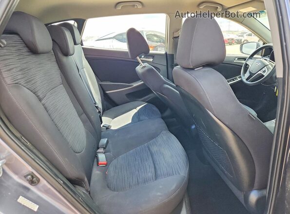 KMHCT5AE8HU321523 2017 HYUNDAI ACCENT Gray უკანა სავარძლების ხედი