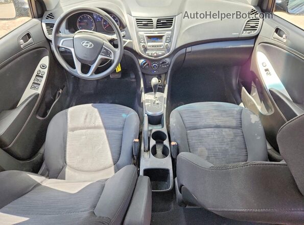 KMHCT5AE8HU321523 2017 HYUNDAI ACCENT Gray წინა პანელის ხედი