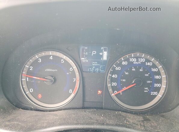 KMHCT5AEXGU238027 2016 HYUNDAI ACCENT White Widok zestawu wskaźników
