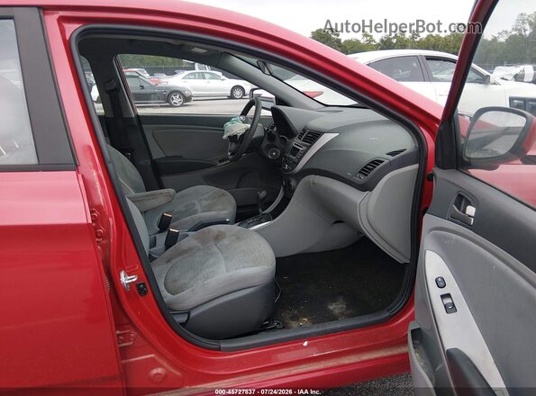 KMHCT5AEXGU276776 2016 HYUNDAI ACCENT Red Widok wnętrza z przodu