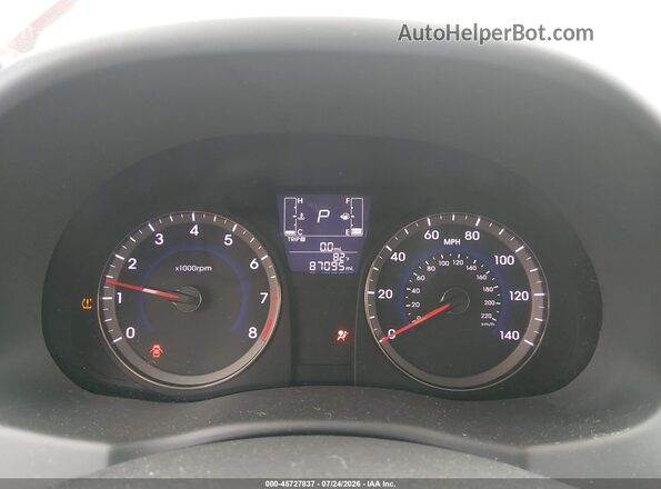 KMHCT5AEXGU276776 2016 HYUNDAI ACCENT Red Widok tylnych siedzeń