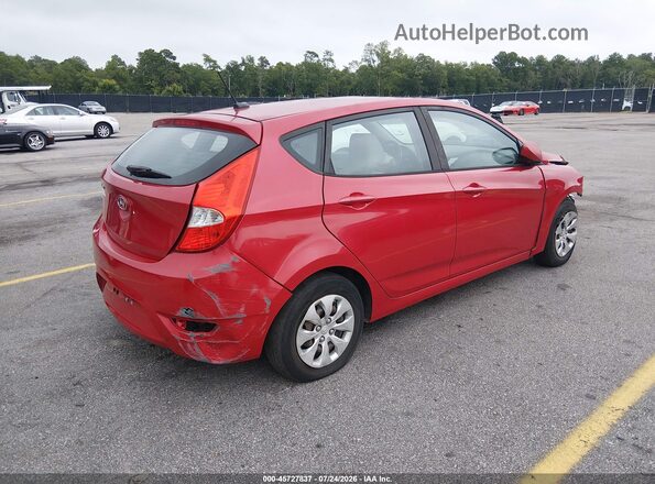KMHCT5AEXGU276776 2016 HYUNDAI ACCENT Red Tył prawy