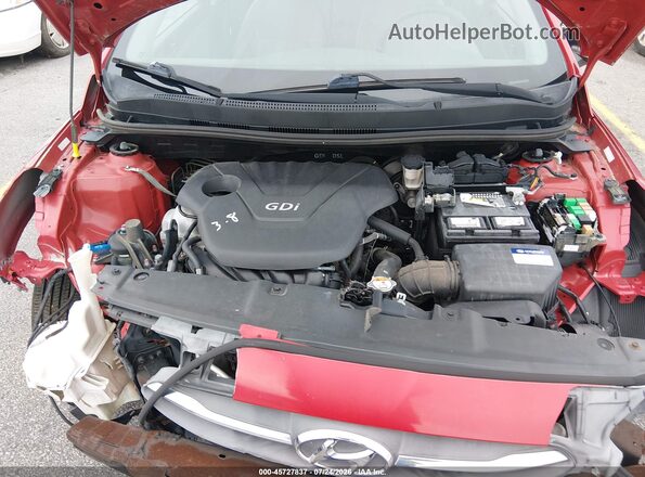 KMHCT5AEXGU276776 2016 HYUNDAI ACCENT Red Widok z tyłu