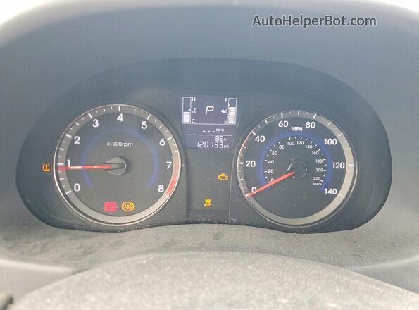 KMHCT5AEXHU336427 2017 HYUNDAI ACCENT White Instrument cluster view