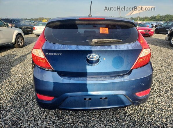 KMHCT5AEXHU338856 2017 HYUNDAI ACCENT Blue უკანა ხედი